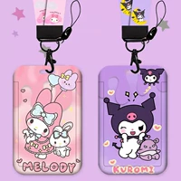 Sanrio, милый телескопический картхолдер, ремешок, чехол для проездного для школьников и студентов, карта, мультяшные детские карточки для детского сада