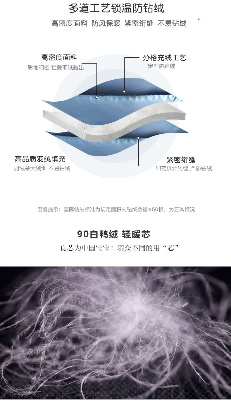 史努比 儿童中长款加厚羽绒服 90%含绒量 图4