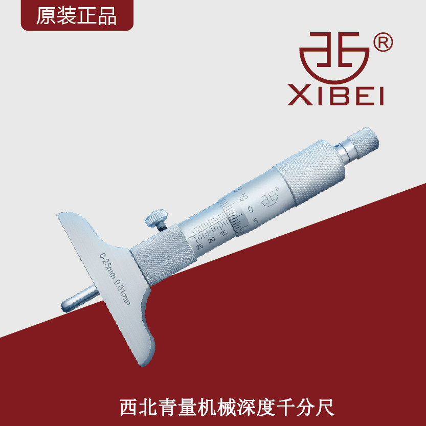 Northwest Qingliang depth micrometer hole depth measurement spiral micrometer depth measurement centical 0-300mm