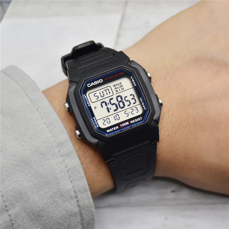 Casio Casio Watch Retro Small Square Kidsren's Student Waterproof Digital Watch for Men and Women W-800/F-91