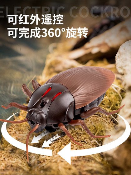 抖音遥控蟑螂玩具小强仿真电动小虫子假昆虫创意礼物整蛊道具恶搞