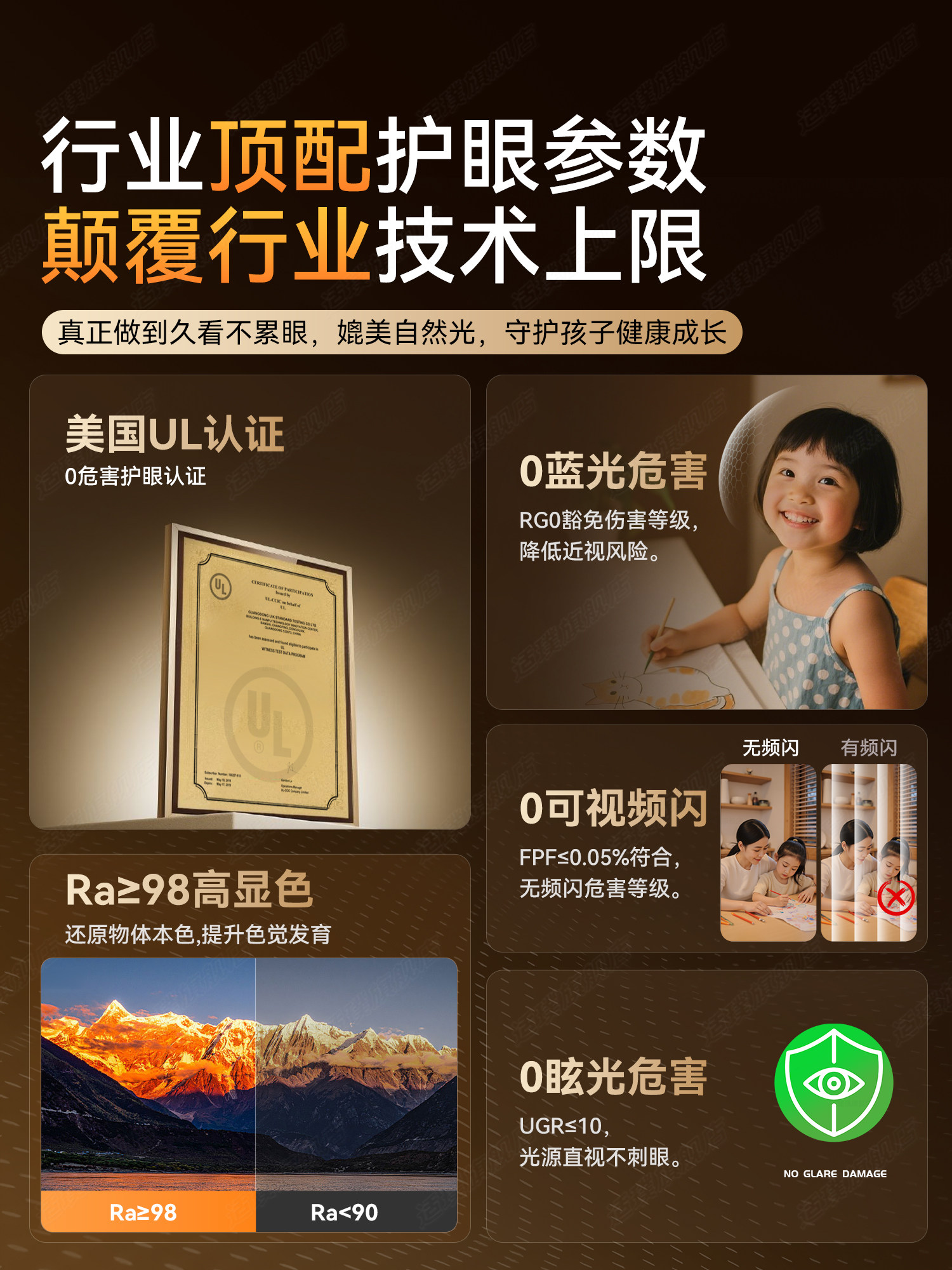 Desk Lamp for Eye Protection, Special for Studying, Anti-Myopia, for Kidsren and Students, Writing, Desktop, Street Lamp, Reading, Clip-On, Full Spectrum