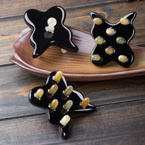 Jian Vida natural black water cow horn massage head scraping whole body General Meridian neck lymph chest detoxification