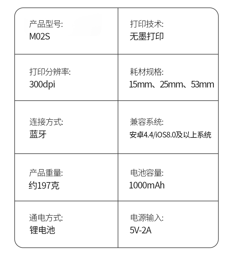 印先森 M02s 高清300dpi 迷你学习打印机 图15