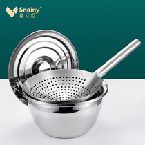 Stainless Steel Bottling oil basin with lid basin Commercial large size Kitchen Seasoning Cylinder Pig Oil Tank Oil Drum Leaking Spoon Suit Ram