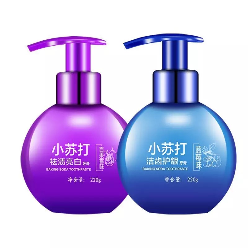 小苏打牙膏去口臭去黄牙垢亮白洁齿护龈去黄去渍美白清新口气正品