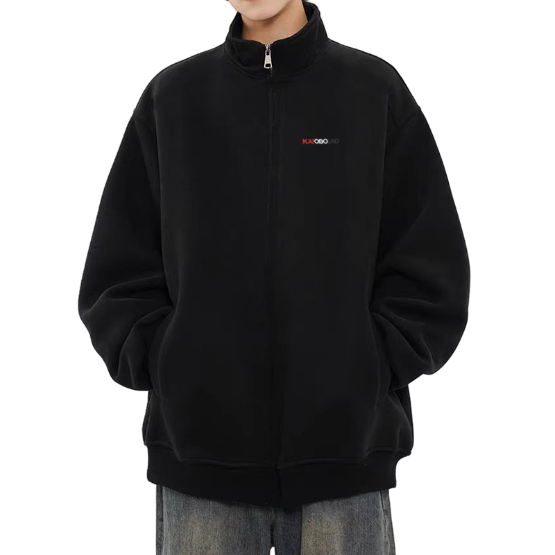 Autumn and Winter Men's Fleece Jacket, Plus Size, Cardigan, Stand Collar, Loose Fleece Coat, Men's Clothing, 300 Pounds, 9XL Autumn and Winter Men's Fleece Jacket, Plus Size, Cardigan, Stand Collar, Loose Fleece Coat, Men's Clothing, 300 Pounds, 9XL