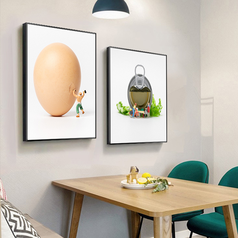 Modern minimalist dining room decorated kitchen dining room painted personality art living room murals in Northern Europe