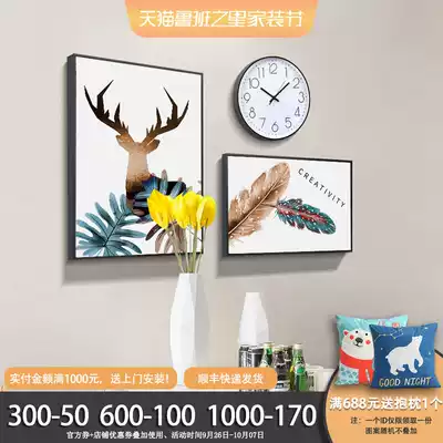 Dining room decoration painting modern simple light luxury atmosphere Nordic dining room hanging painting kitchen hall wall decoration mural