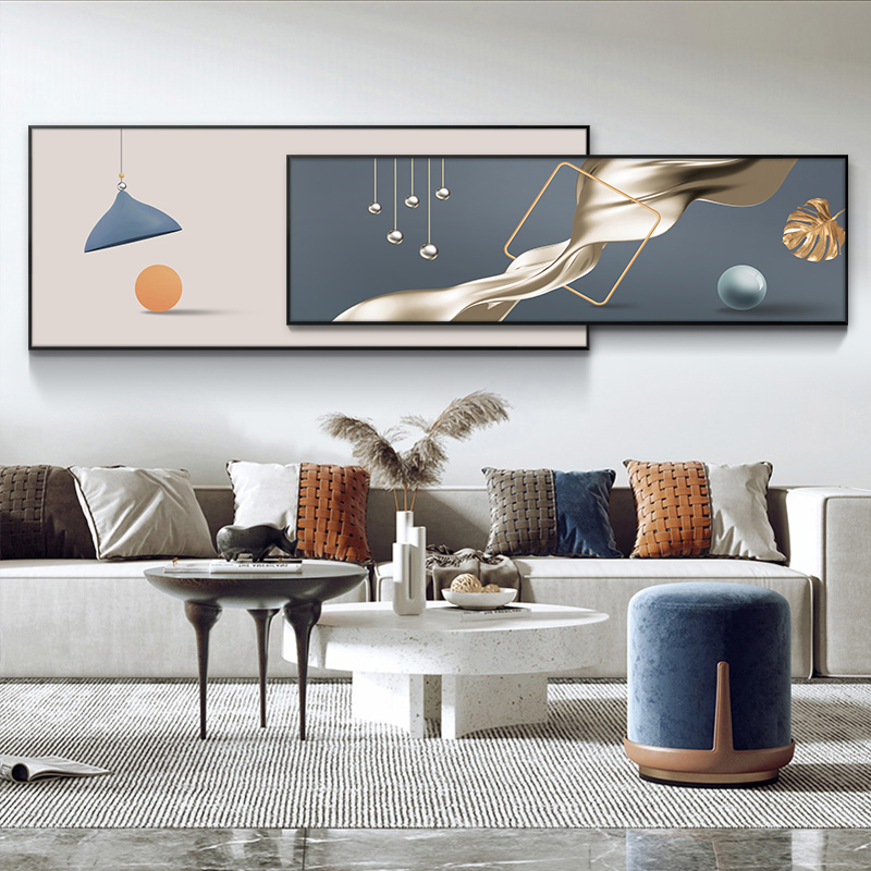 Modern Light Luxury Living Room Decorative Painting Nordic Sofa Backwall Hanging Painting Atmosphere Hanging Painting Bedroom Bedside Mural Overlay Painting