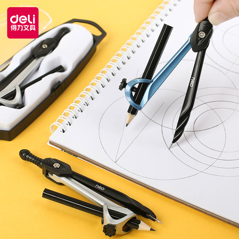 Able 8644 Students Drawing Compass Students Stationery Large Number Metal Compasses Design Drawing compasses with pencil core
