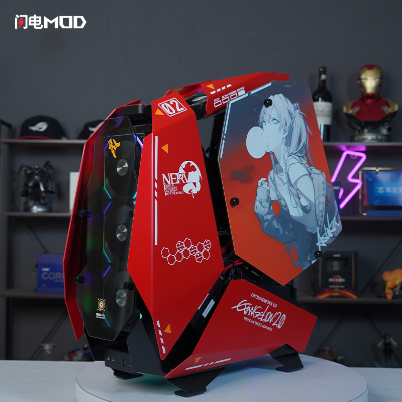 Qiao Sibo MOD5 полностью алюминиевый корпус Gundam RX-0 тематика особой формы водяное охлаждение игровой сборки компьютерный корпус бесплатная доставка