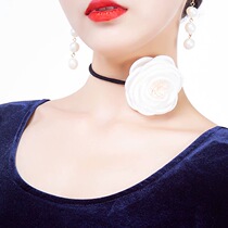 White Hills Tea Flower Neck Floral Body Etiquette Training Clothing Women 2021 New Type Body Accessories Strap Neck Flowers Scarves