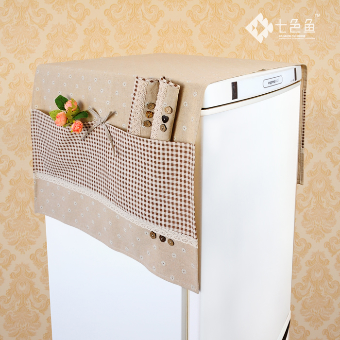 Cotton hemp cloth art fridge cover cloth anti-dust cloth drum washing machine cover fridge cover microwave dust cover