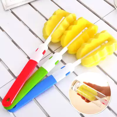 Household long-handled cup brush, brush tea stains, no dead ends, kitchen cleaning brush, cup artifact, bottle brush, sponge small brush