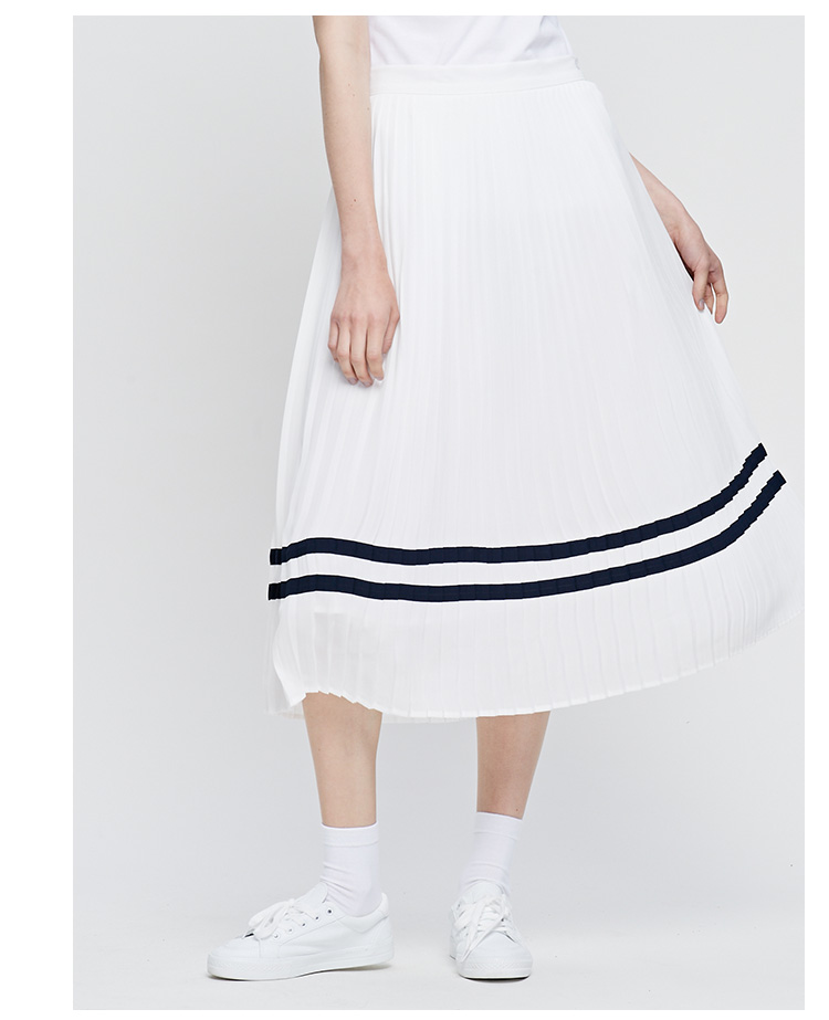 Polo sport mùa hè mới màu rắn váy xếp li 992274954 - Váy chân váy xòe xếp ly