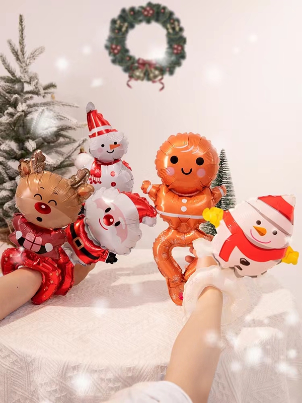 Christmas Aluminum Foil Balloon Wrist Santa Claus Christmas Snowman Reindeer Hair Accessory Christmas Eve Holiday Photo Props Christmas Aluminum Foil Balloon Wrist Santa Claus Christmas Snowman Reindeer Hair Accessory Christmas Eve Holiday Photo Props