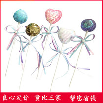 Pink girl bright piece ball butterfly knife with birthday cake decoration plate party dessert baking products