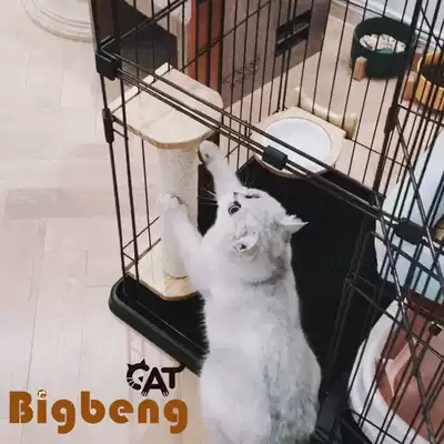 Cat cage climbing frame sisal column Cat toy solid wood column scratching board Pet supplies Cat scratch and grind claws