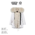 OZLANA Bunny Đồng thương hiệu Áo khoác lông trùm đầu Áo khoác lông dài giữa nữ Parka - Faux Fur