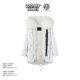 OZLANA Bunny Đồng thương hiệu Áo khoác lông trùm đầu Áo khoác lông dài giữa nữ Parka - Faux Fur