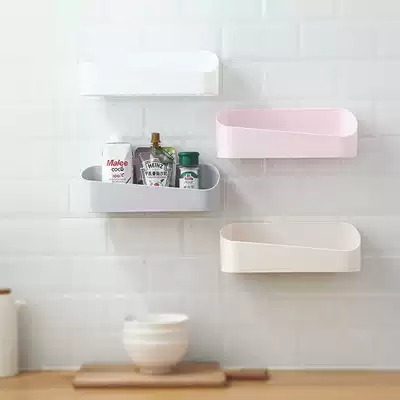 Punch-free bathroom storage rack kitchen rack washing and finishing rack wall-mounted dressing room rack