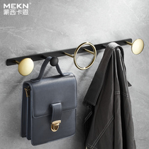Nordic black gold hook coat rack bedroom wall Wall Wall creative all copper light luxury door behind a row of clothes adhesive hook