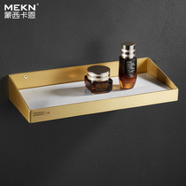 Brass Shelf Toilet accommodating frame Lined Partition Bathroom Golden Wall Marble Mirror Front Dressing Table Copper