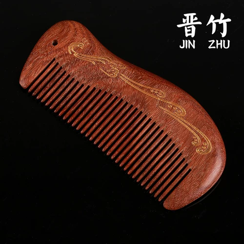 Натуральная деревянная расческа для домашнего использования, накладки на углы из сандалового дерева подходит для мужчин и женщин