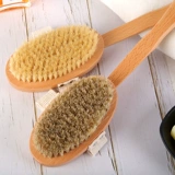 Мягкие волосы потирают длинную ручку с лошадью, щетинки ванны, щетинки, купальная щетка, сухая щетка, спина, шарф, грязь, уборка