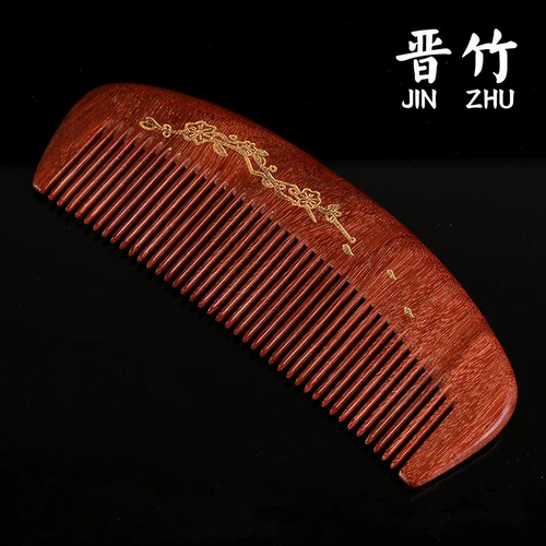 Натуральная деревянная расческа для домашнего использования, накладки на углы из сандалового дерева подходит для мужчин и женщин