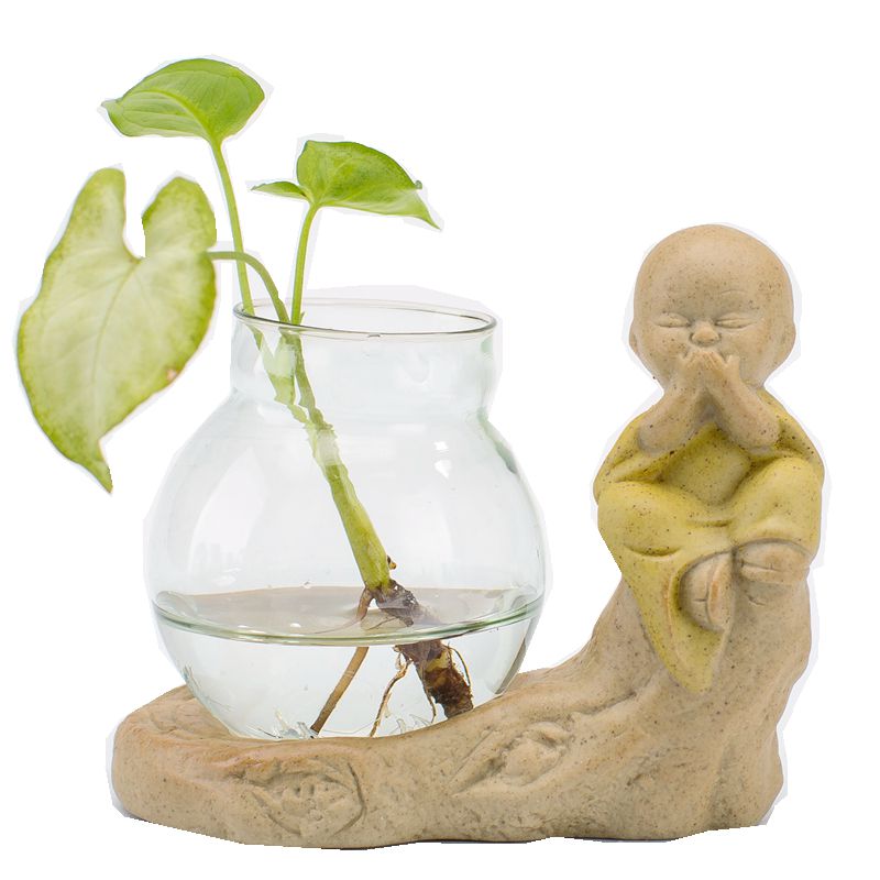 Hydroponic nonporous glassware grass cooper other lucky bamboo hyacinth young monk refers to flower pot ceramic wholesale