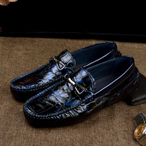 Goldlion Leather Shoes Mens 2024 Spring and Autumn Four Seasons Casual Mens Shoes Fashionable Patent Leather Shoes Doudou Shoes Counter Trend