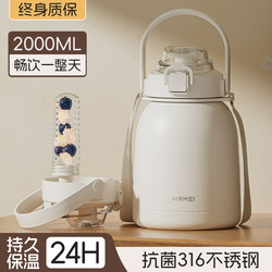 Large Capacity Insulated Water Bottle 2000ml Cold Water Jug Portable New Model for Women with Tea Separation