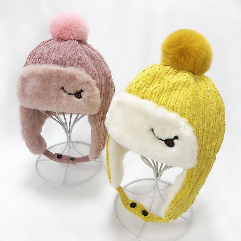 Winter children's Lei Feng hat thickened plush baby hat 2-3-5 years old 4 children's warm fleece hat boy ear protection cap