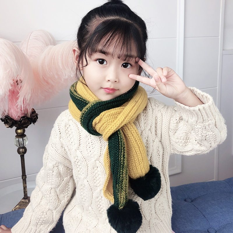 Children's scarf knitting young children's scarf winter wind-proof children's neck extended warm boys and girls' scarf