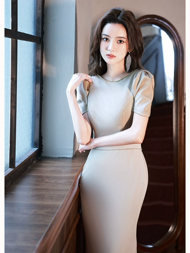 Элитное вечернее платье, французский стиль, изысканный стиль