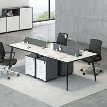 Office table and chair combination four-person double staff Table 6-person simple modern office staff with Cabinet