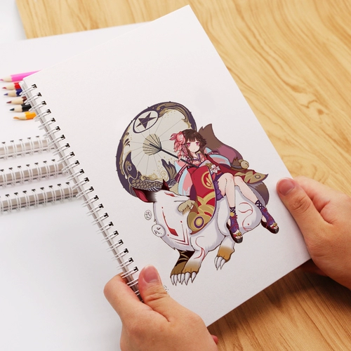 慕莲花 Учитель -учитель -учитель аниме обложка A3 Sketch Benzhuang Hard Shell Coil A4 Sketch Book студентка от детей граффити