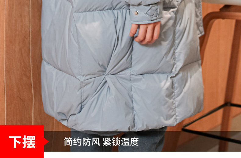 Y雅鹿 女士 长款廓形 蝴蝶绣花羽绒服 图9