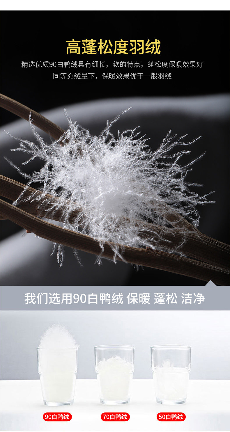雅鹿 女士修身显瘦 高腰加厚保暖羽绒裤 90白鸭绒 图3