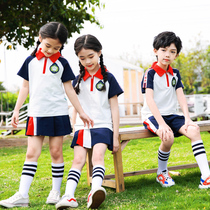 Elementary school class uniform suit Childrens school uniform Kindergarten garden uniform Summer clothes pure cotton sportswear June 1 chorus performance suit