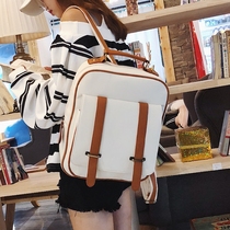 Retro British shoulder bag female 2021 New Korean soft leather simple college style large capacity high school student bag