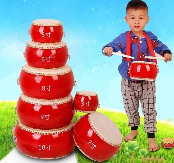 Infant children's waist drum children's kindergarten home beating Teaching Drum new tambourine male and female toy drum