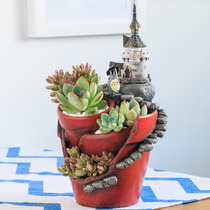 Hanging garden succulents potted meat flower pots balcony desk decorations ornaments cute mini