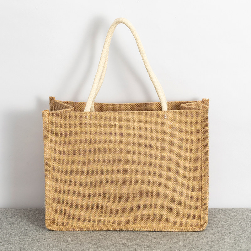 Linen handbag student shopping bag book bag retro art girl go out to work and the new portable female