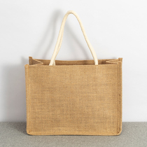 Linen handbag student shopping bag book bag retro art girl go out to work and the new portable female