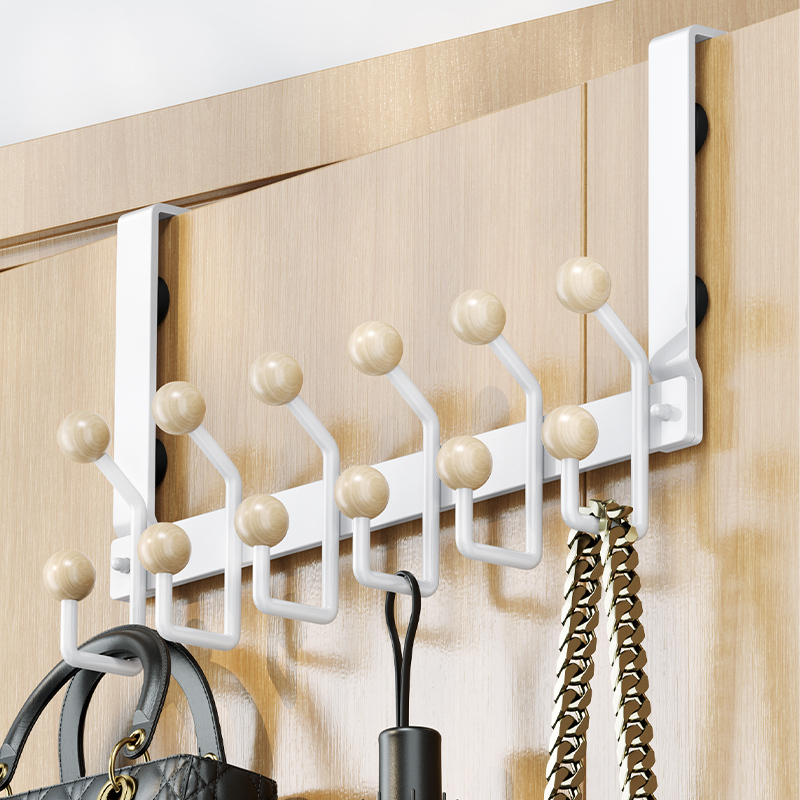 Over-The-Door Hook for 5cm Thick Doors, Extra-Long Bedroom Door Hanger, No-Trace, No-Drill Clothes Storage Rack