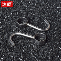304 stainless steel casing adhesive hook pipe hook rack movable circle hook flat S hook kitchen hanging rod single hook