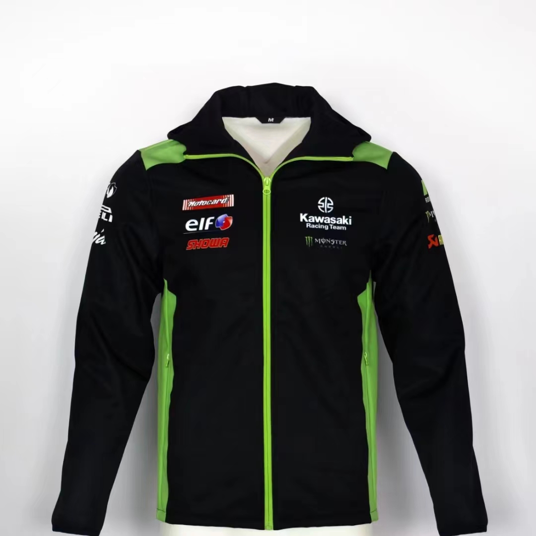 2024 GP Culture Racing Car Suit Rider Motorcycle Assault on Kawasaki Fleet Factory Jacket Waterproof Flower Sweater-Taobao